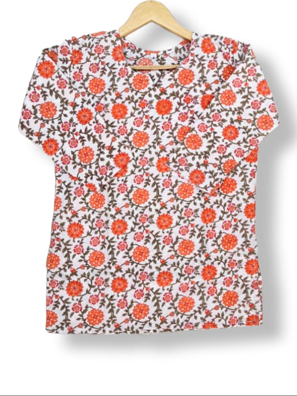 PRINTED COTTON SHORT KURTI